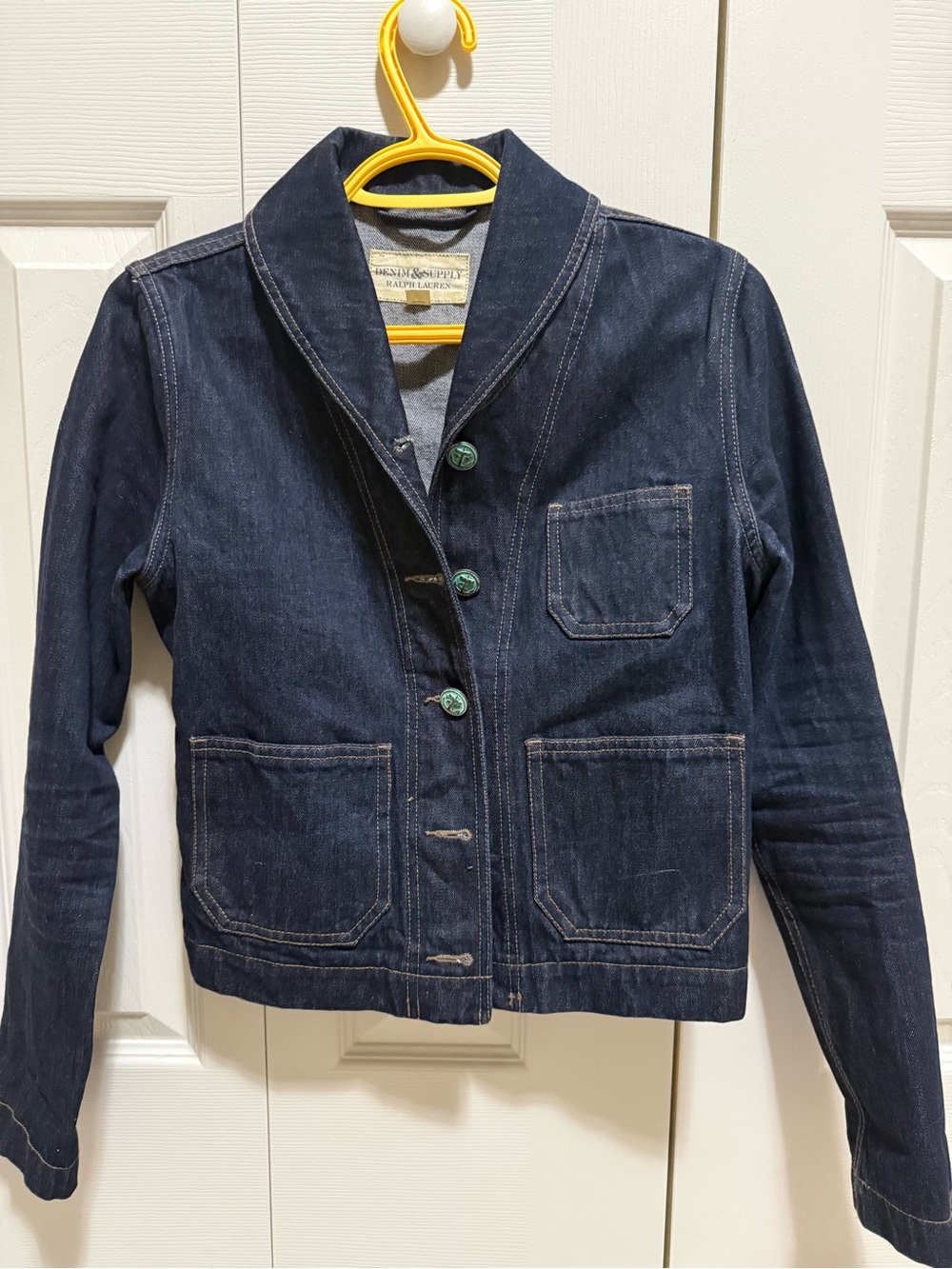 Denim & Supply Ralph Lauren S EUC near new nautical buttons Shawl-Collar denim